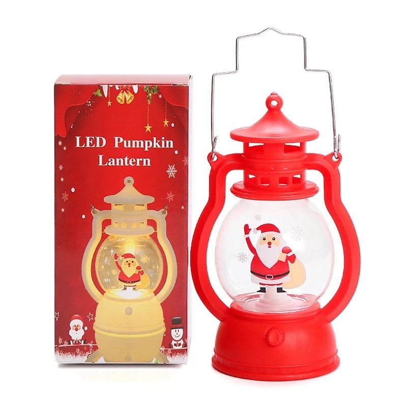 Mini farol navideño con Luz decorativos para navidad usan baterías AA