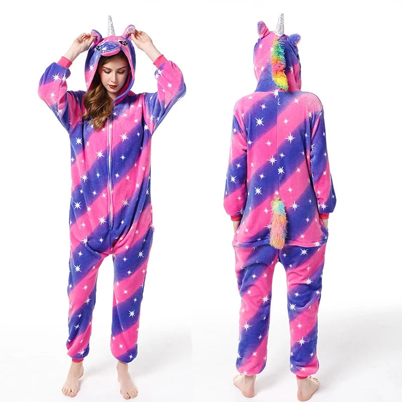 Pijama de peluche importacion adulto unicornio talla XL