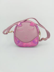 Mini mochila gato rosa