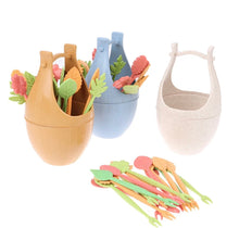 Set de trinches reúnanles para botana con recipiente decorativo en colores surtidos