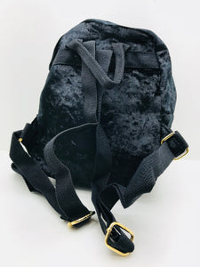 Mini mochila terciopelo negra 160-4