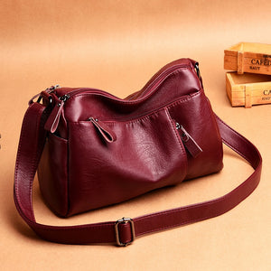 Women's Genuine Leather Handbags High Quality Sheepskin Leather Shoulder CrossBody Bag Women Messenger Bags Lady Bolsas Feminina