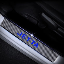 Car Door Sill Welcome Pedal Stickers Door Sill Guard For Volkswagen VW Jetta 4D Carbon fiber vinyl sticker Car Accessories 4PCS
